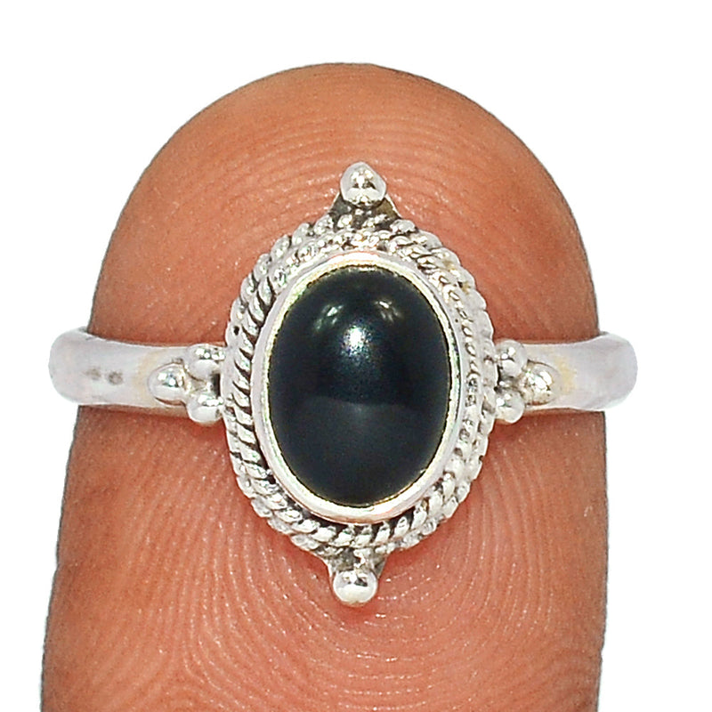 Small Filigree - Black Onyx Ring - BOXR3005