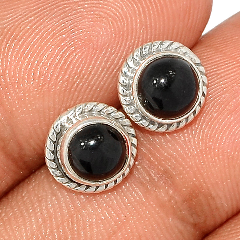 Small Filigree - Black Onyx Studs - BOXS736