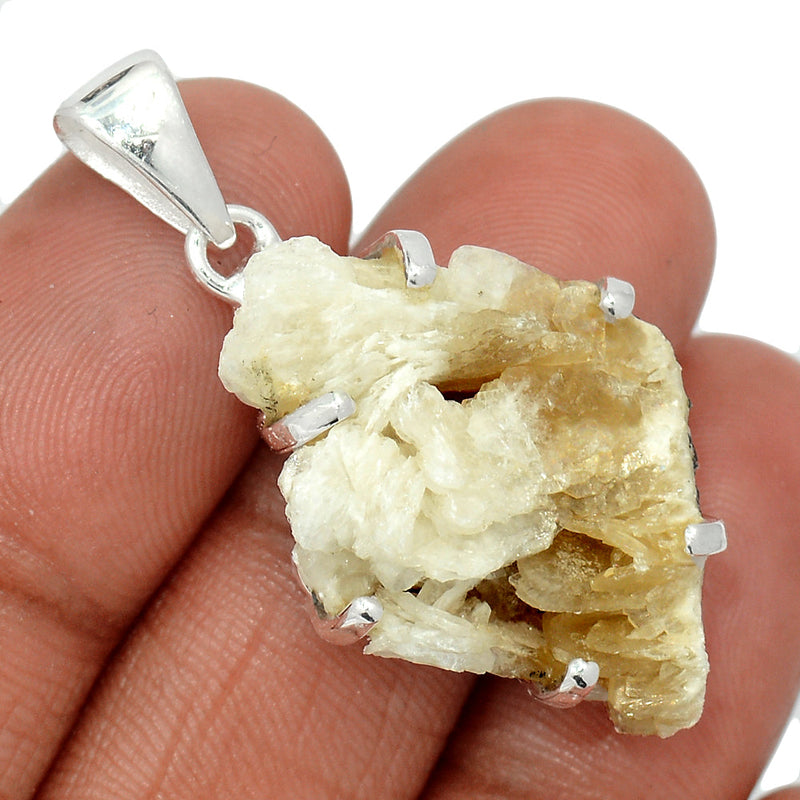 1.6" Claw - Barite Rough Pendants - BRTP15