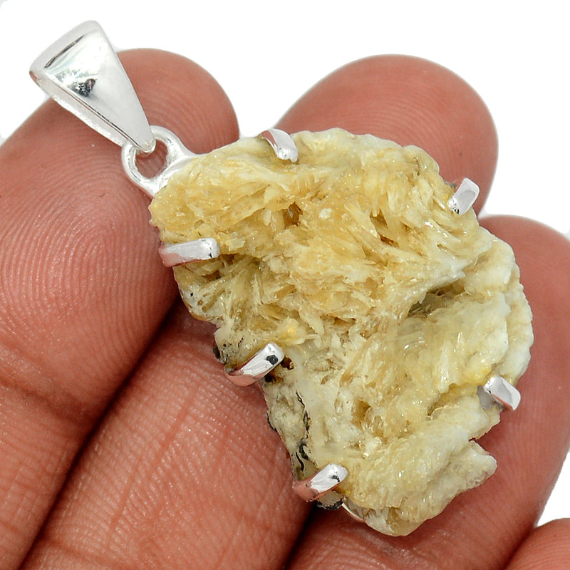 1.7" Claw - Barite Rough Pendants - BRTP22