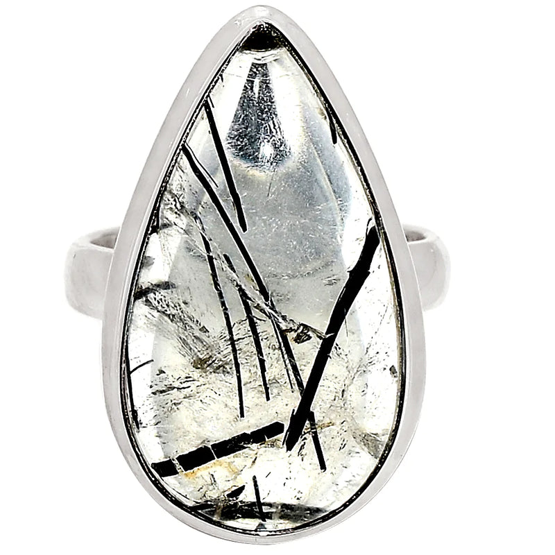 Black Rutilated Quartz Ring - BRUR2694