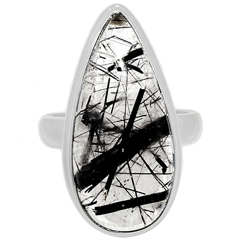 Black Rutilated Quartz Ring - BRUR2695