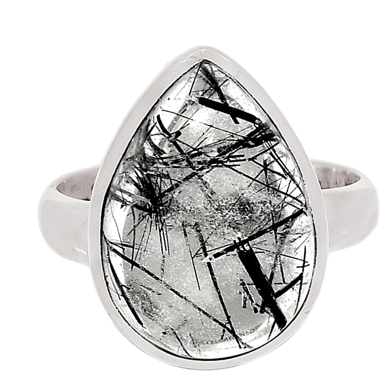 Black Rutilated Quartz Ring - BRUR2754