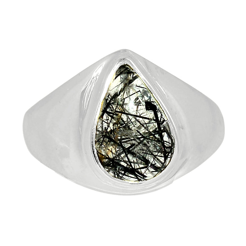 Solid - Black Rutilated Quartz Ring - BRUR2829