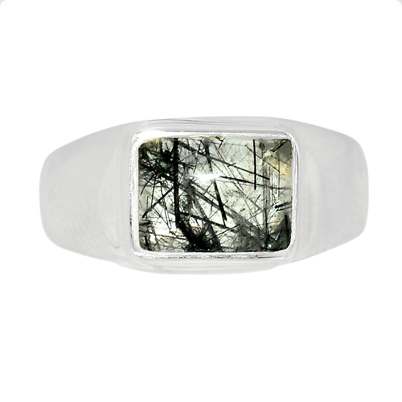 Solid - Black Rutilated Quartz Ring - BRUR2830