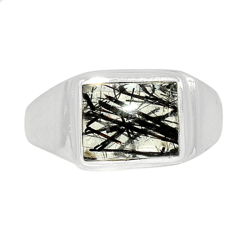 Solid - Black Rutilated Quartz Ring - BRUR2832