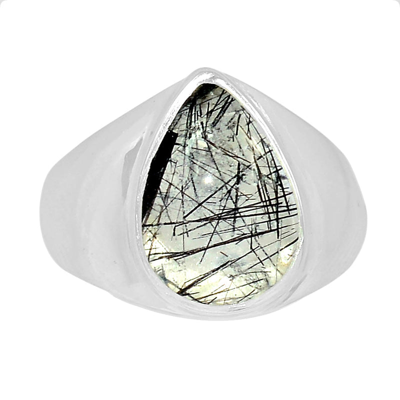 Solid - Black Rutilated Quartz Ring - BRUR2836