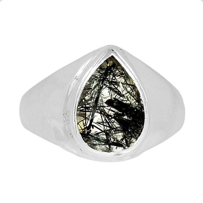 Solid - Black Rutilated Quartz Ring - BRUR2842