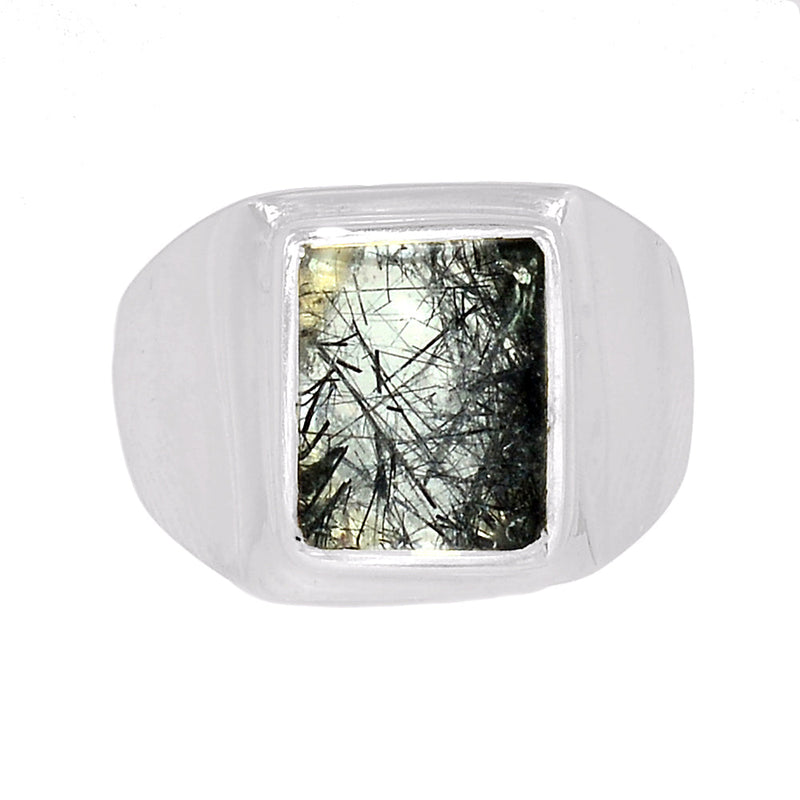 Solid - Black Rutilated Quartz Ring - BRUR2844