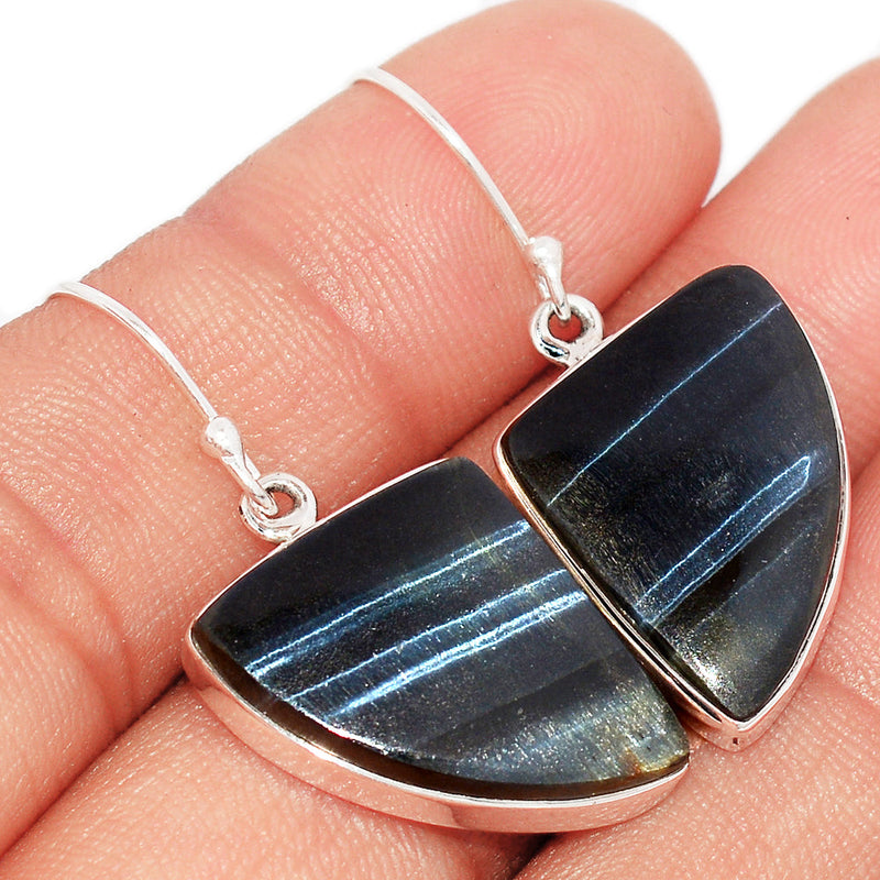 1.5" Blue Tiger Eye Earrings - BTEE262