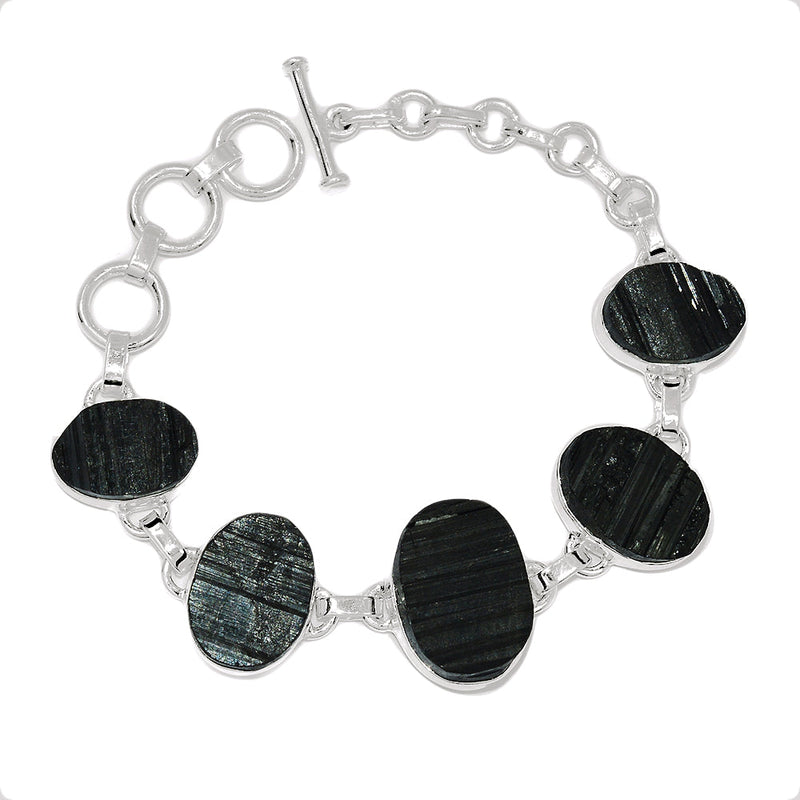 8" Black Tourmaline Rough Bracelets - BTRB60