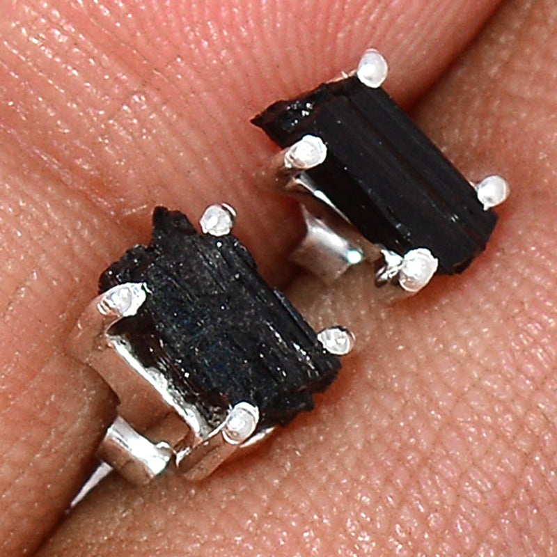 Claw - Black Tourmaline Rough Studs - BTRS16