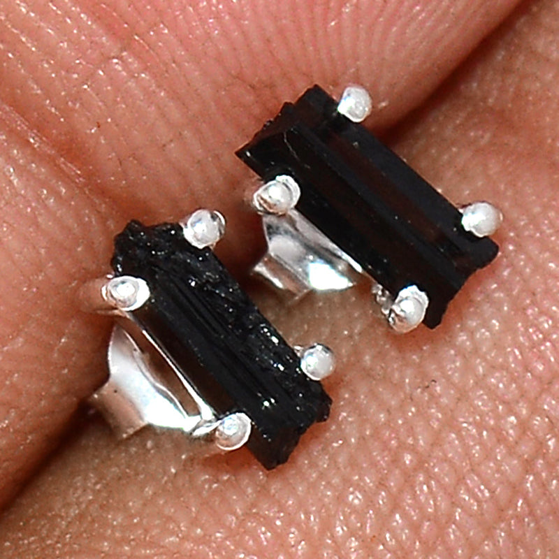 Claw - Black Tourmaline Rough Studs - BTRS1