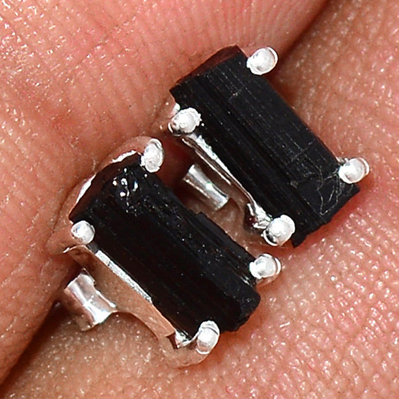 Claw - Black Tourmaline Rough Studs - BTRS25