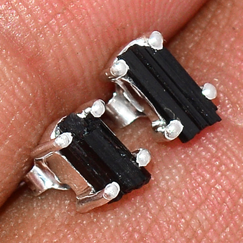 Claw - Black Tourmaline Rough Studs - BTRS34