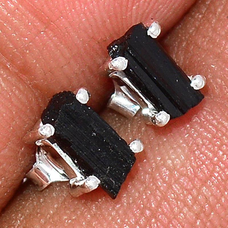 Claw - Black Tourmaline Rough Studs - BTRS35