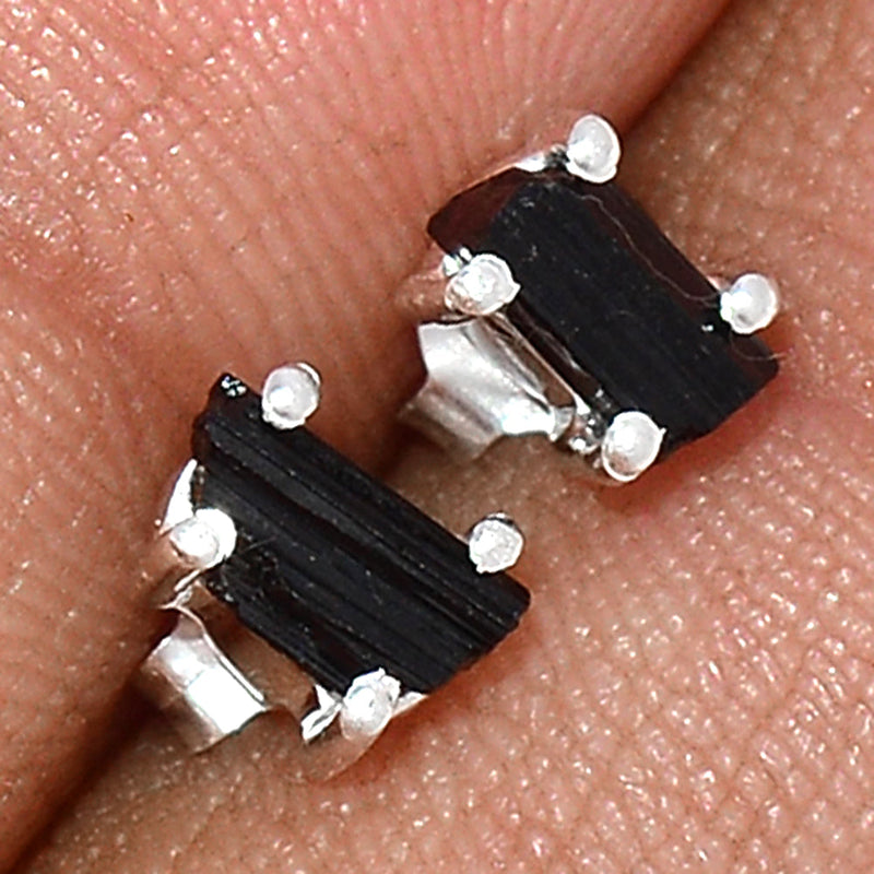 Claw - Black Tourmaline Rough Studs - BTRS6