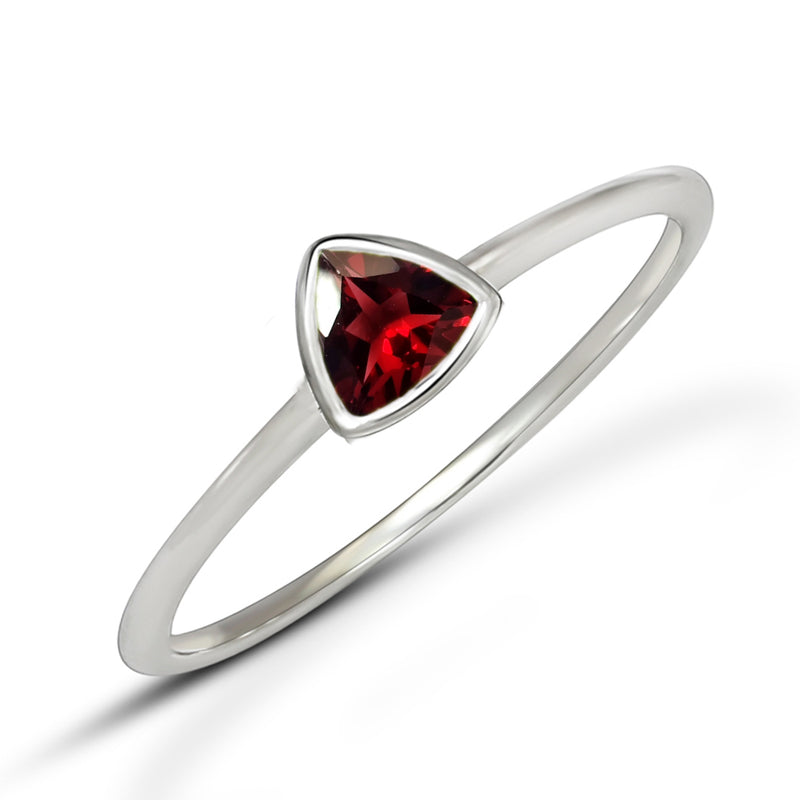 4*4 MM Trillion - Garnet Faceted Ring - CB-R815GRF Catalogue