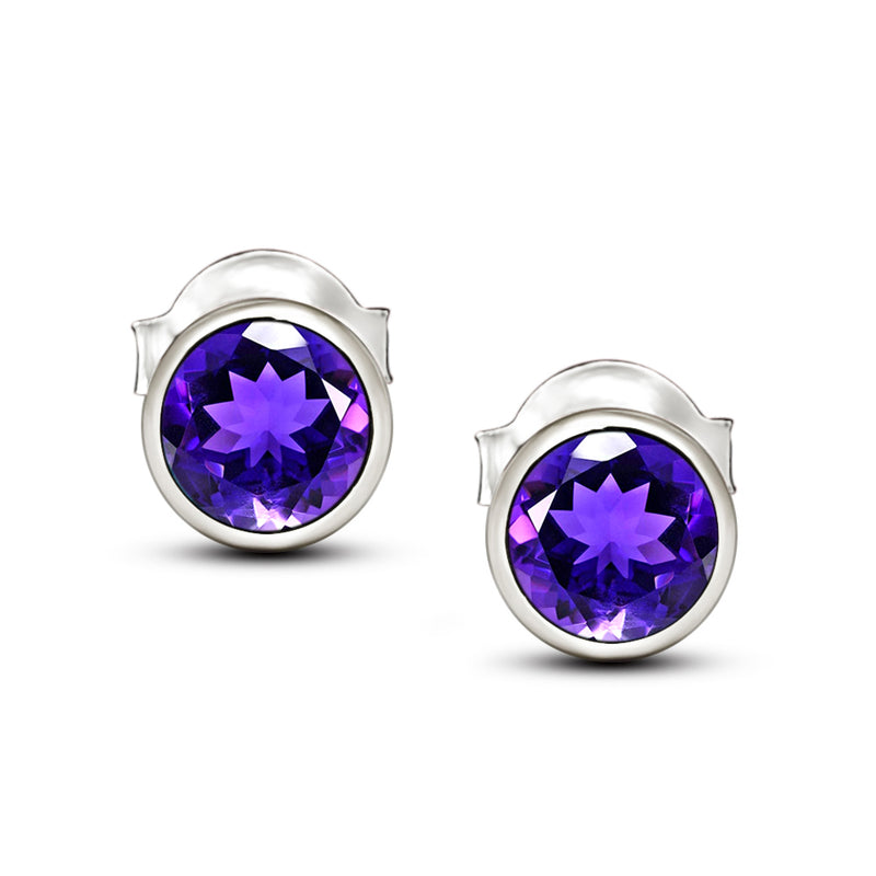 4*4 MM Round - Amethyst Faceted Studs - CB-S607AMF Catalogue