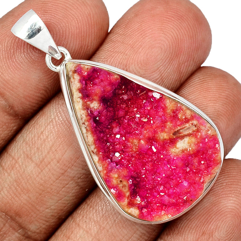 1.8" Cobalt Druzy Pendants - CBDP334