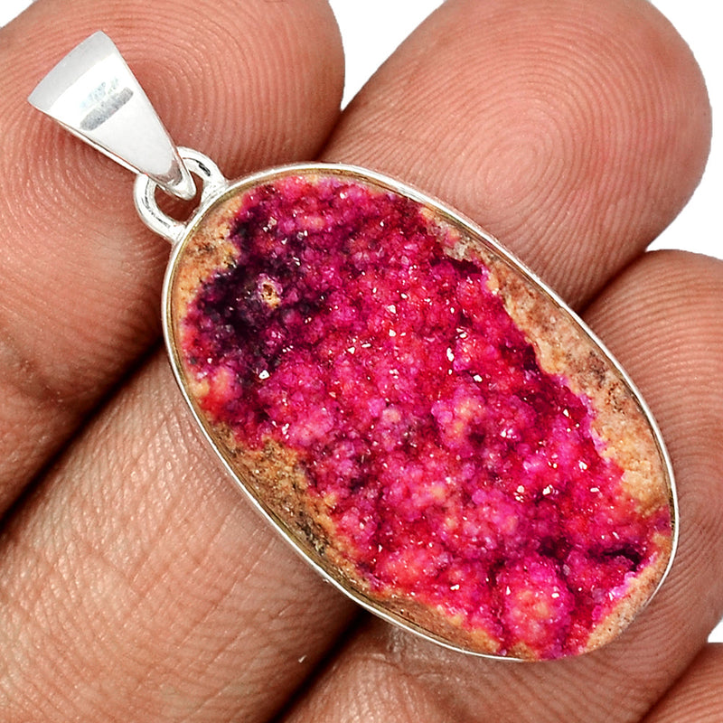 1.7" Cobalt Druzy Pendants - CBDP335