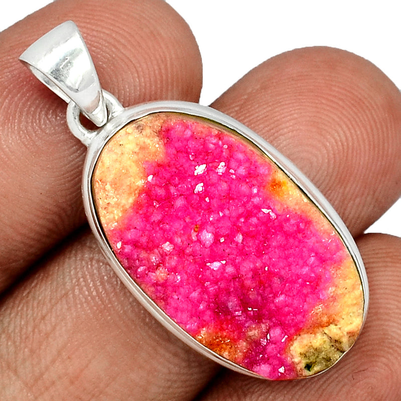 1.5" Cobalt Druzy Pendants - CBDP338