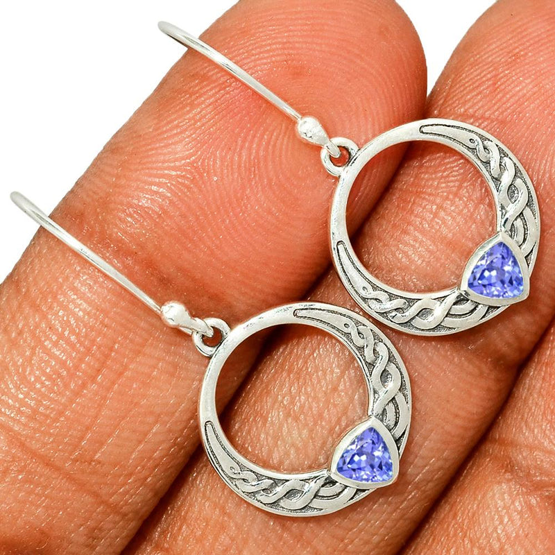 1.3" Celtic - Tanzanite Faceted Earrings - CCE506-TZF Catalogue