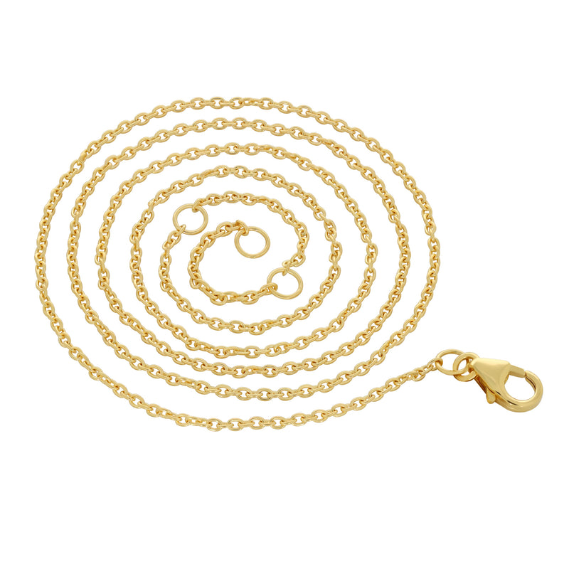 1.35 MM - 18k Gold Vermeil - Cable Chain - CL35