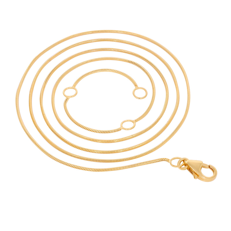 0.8 MM - 18k Gold Vermeil - Snake Chain - CMR25