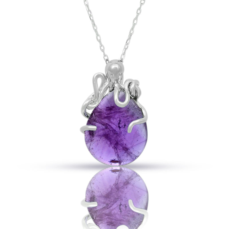 Amethyst Cabohcon Necklace - CNE1010A Catalogue