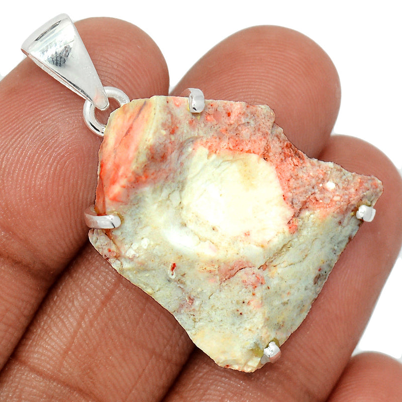 1.6" Claw - Cinnabar Rough Pendants - CNRP19