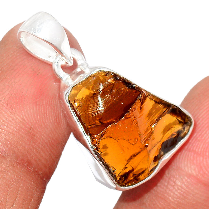 1.2" Cognac Quartz Rough Pendants - CQRP55