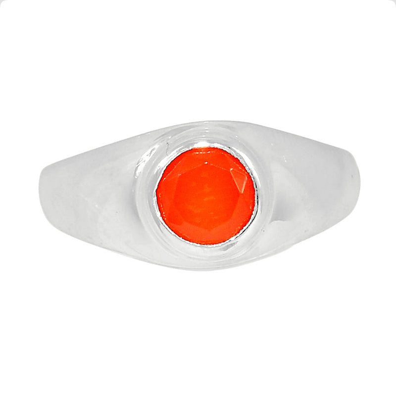 Solid - Carnelian Faceted Ring - CRFR257