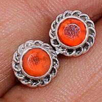 Faceted Carnelian Studs - CRFS250