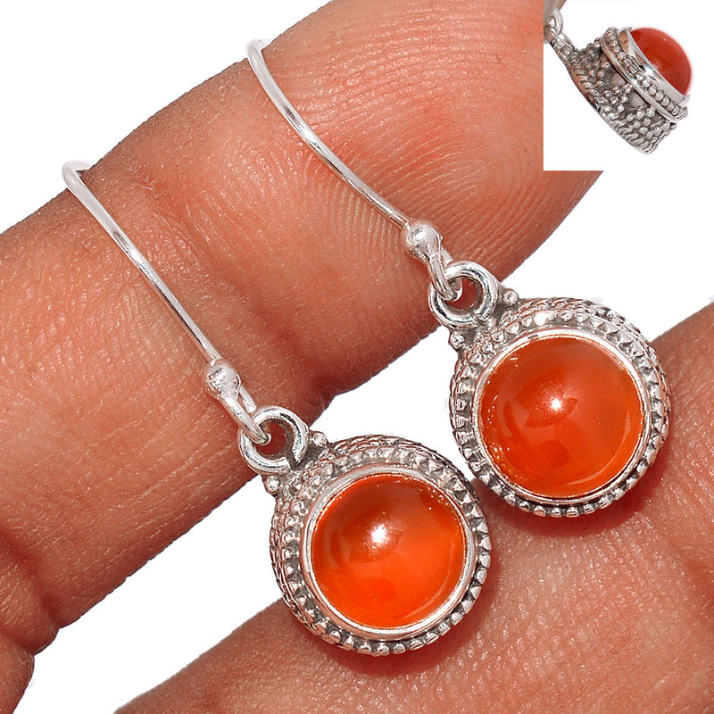 1.1" Fine Filigree - Carnelian Earrings - CRNE669