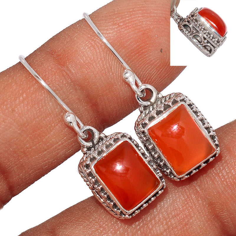 1.1" Fine Filigree - Carnelian Earrings - CRNE674