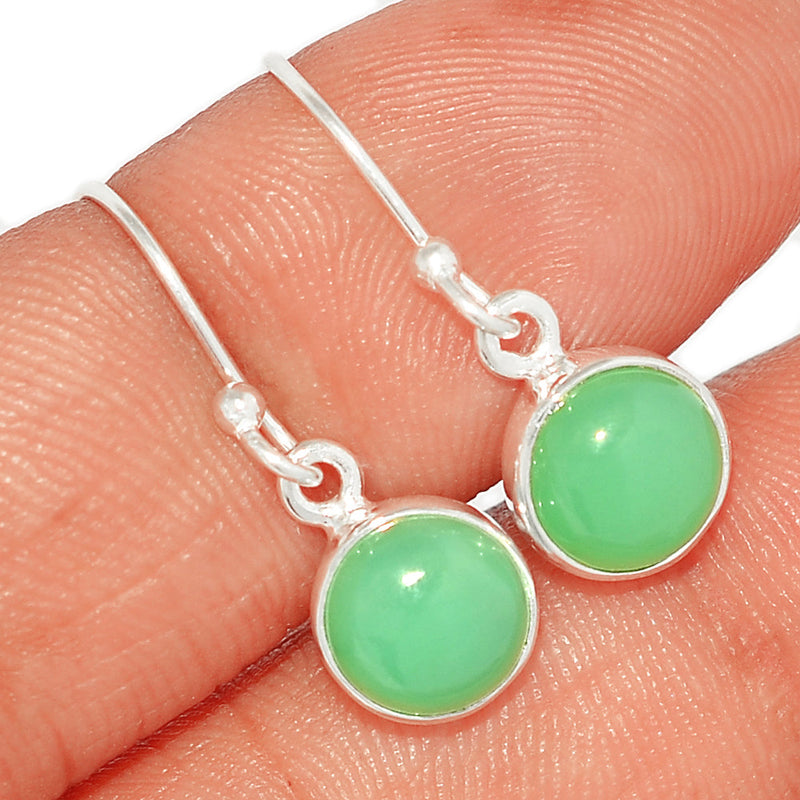 1" Chrysoprase Earrings - CRPE250