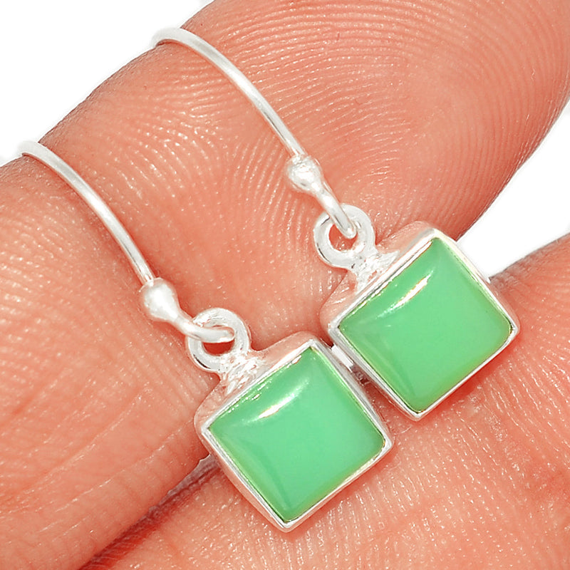 1" Chrysoprase Earrings - CRPE251