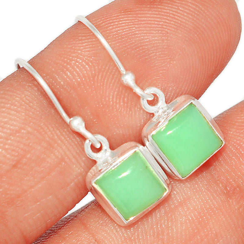 1" Chrysoprase Earrings - CRPE255