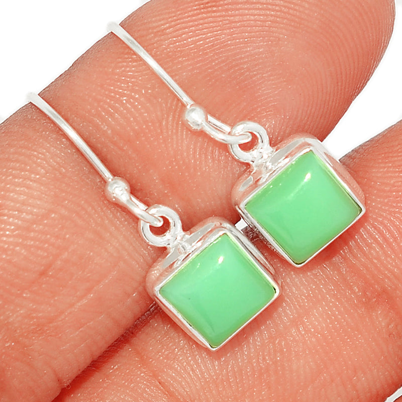 1" Chrysoprase Earrings - CRPE263