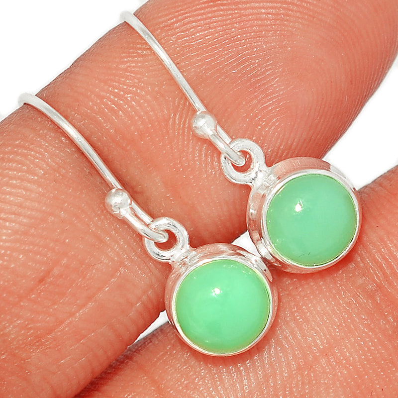 1" Chrysoprase Earrings - CRPE285