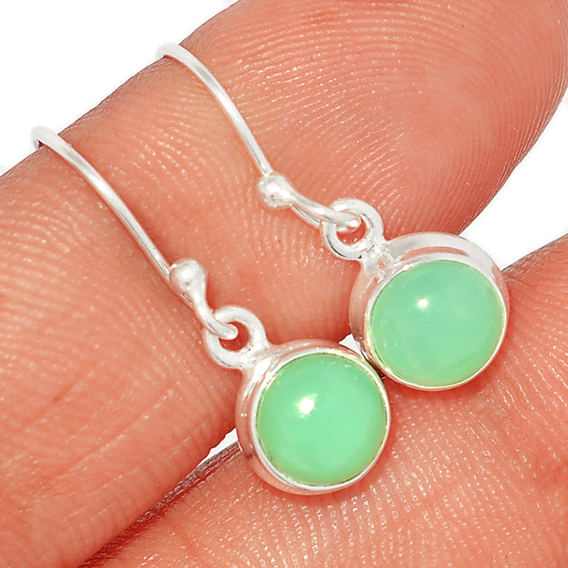 1" Chrysoprase Earrings - CRPE286