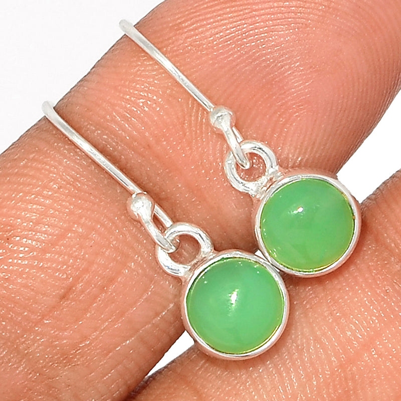 1" Chrysoprase Earrings - CRPE355