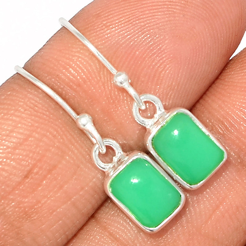 1" Chrysoprase Earrings - CRPE363