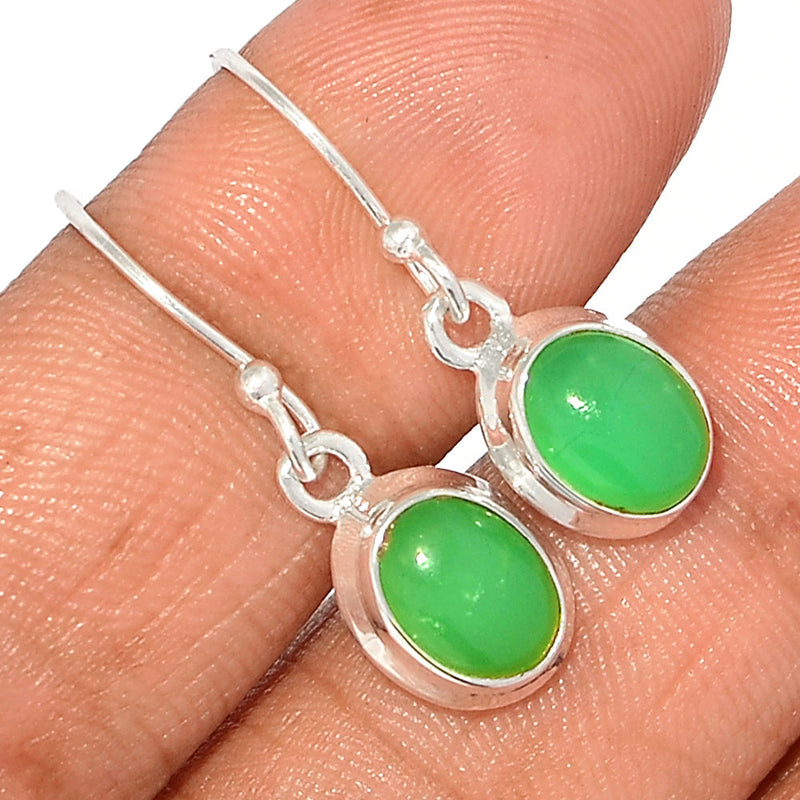 1.1" Chrysoprase Earrings - CRPE367