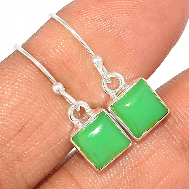 1" Chrysoprase Earrings - CRPE368