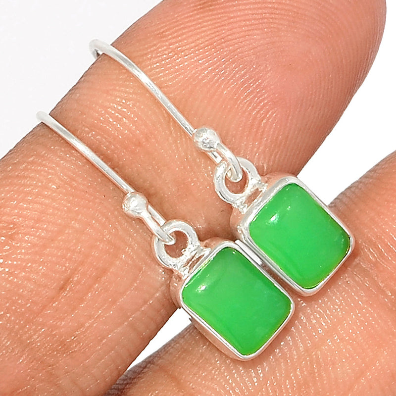 1" Chrysoprase Earrings - CRPE374