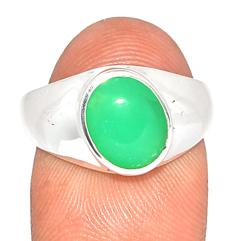 Solid - Chrysoprase Ring - CRPR1111