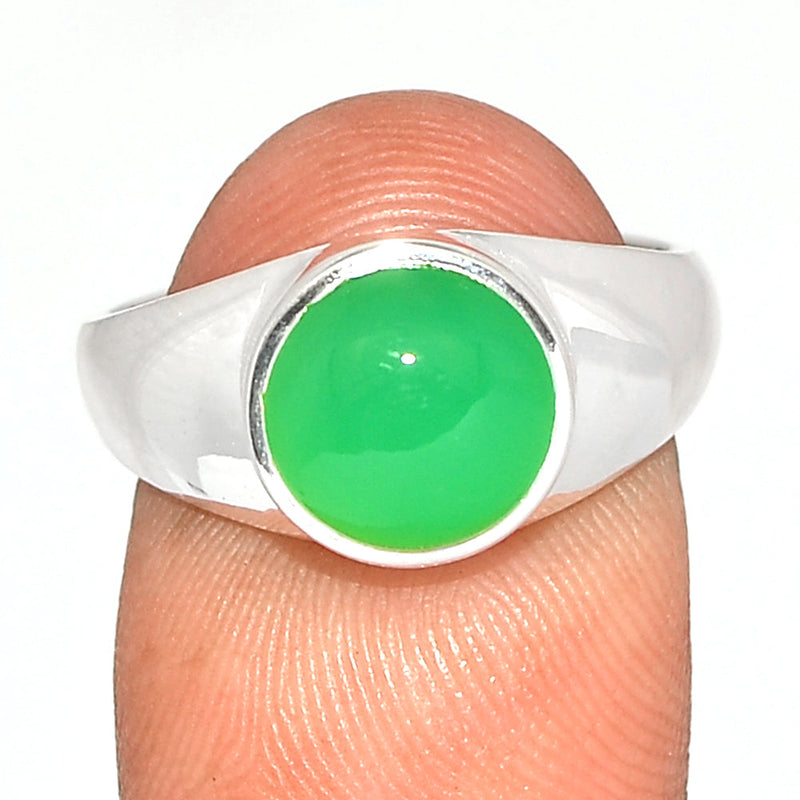 Solid - Chrysoprase Ring - CRPR1128