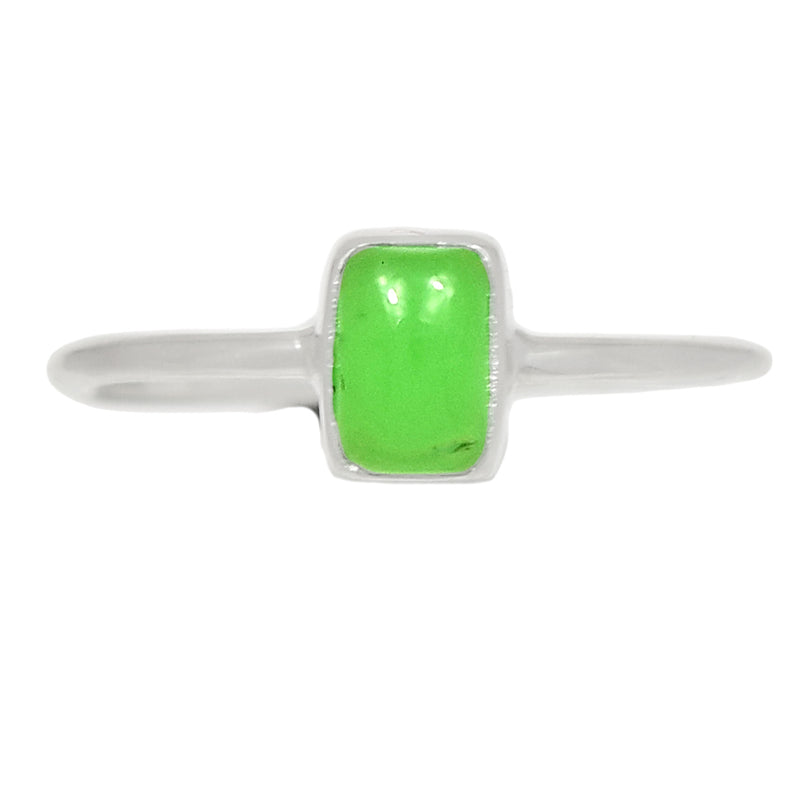 Small Plain - Chrysoprase Ring - CRPR950